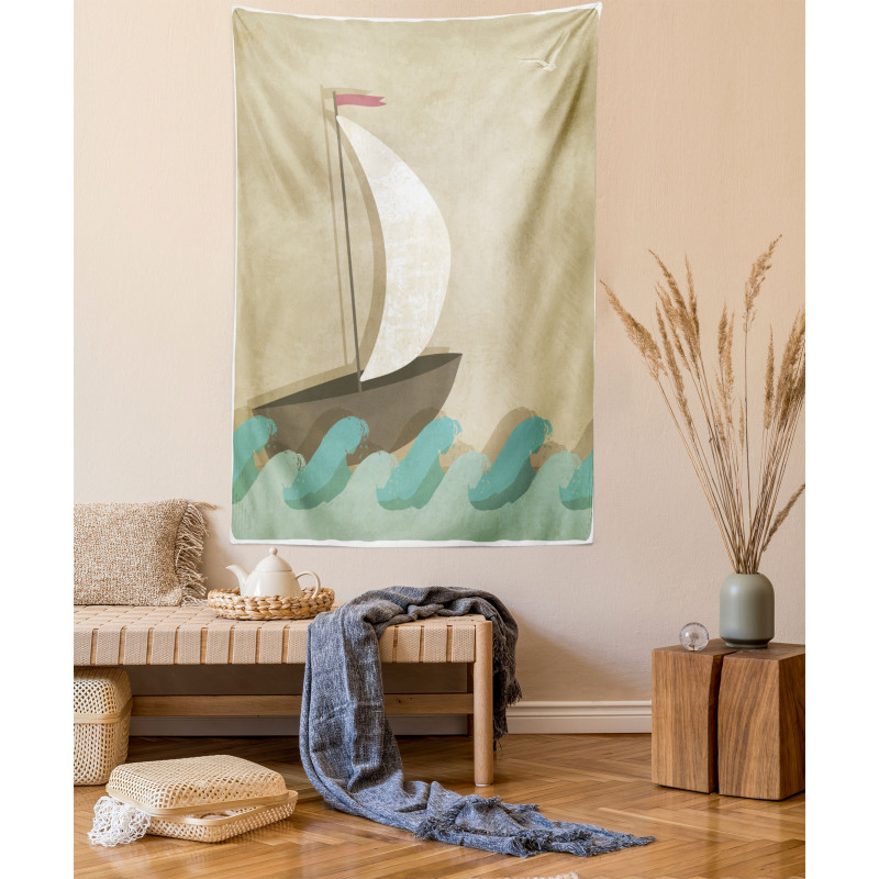 Seagulls Boating Marine Tapestry