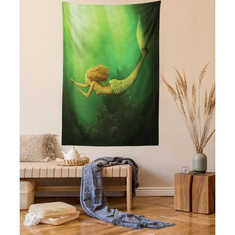 Mermaid with Fish Tail Tapestry