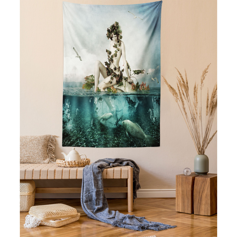 Mermaid on a Shell Tapestry