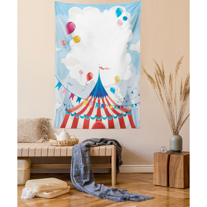 Circus Day Canvas Tent Tapestry