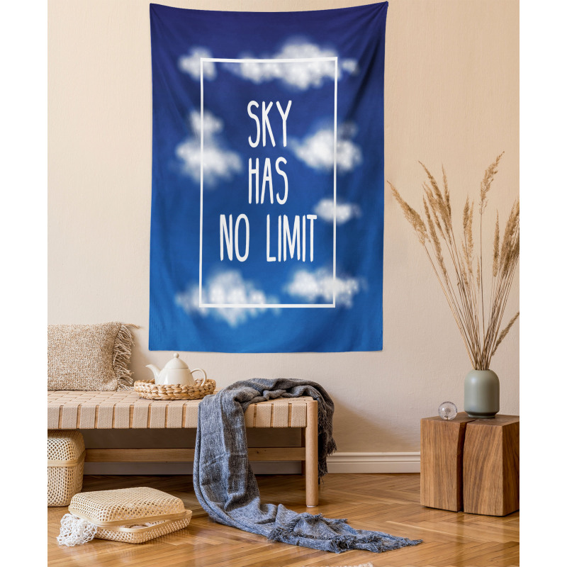 Sky Has No Limit Square Frame Tapestry