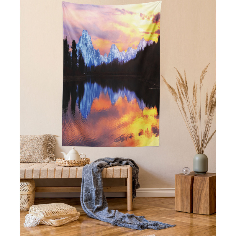 Grand Tetons View at Sunset Tapestry