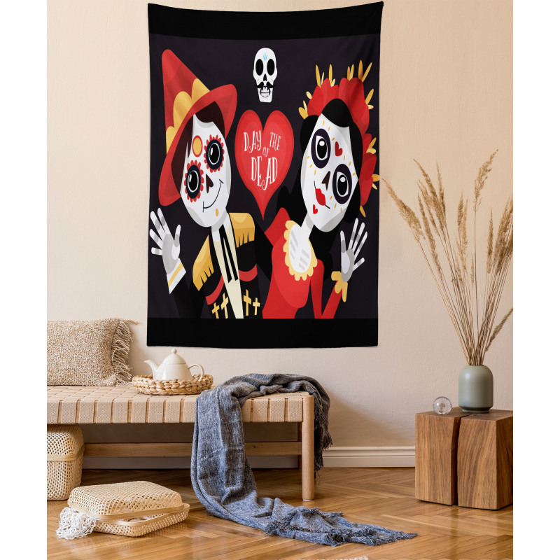 Sugar Skull Art Tapestry