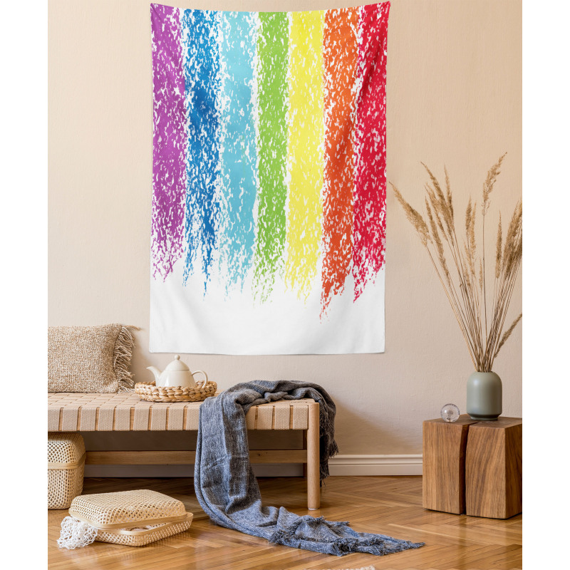 Cheerful Pastel Painting Tapestry