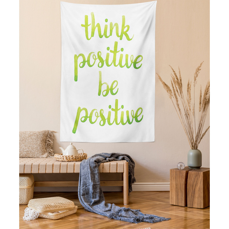 Words in Green Tone Tapestry