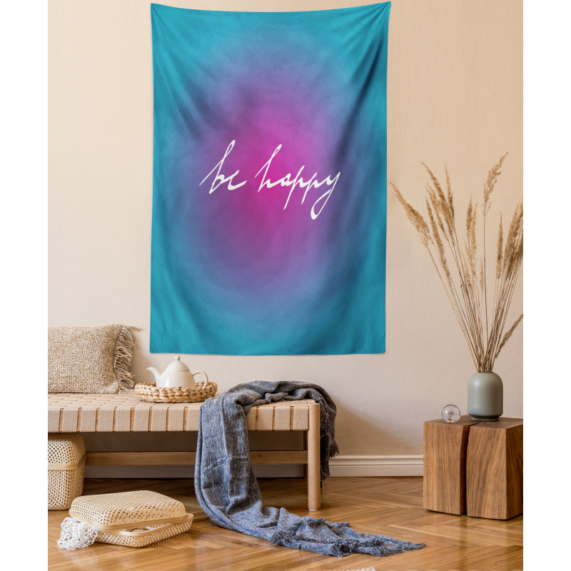 Energetic Be Happy Tapestry