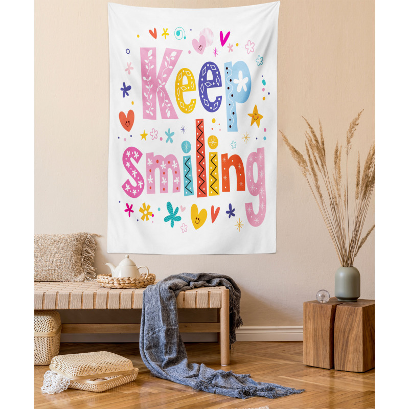 Vivid Keep Smiling Tapestry