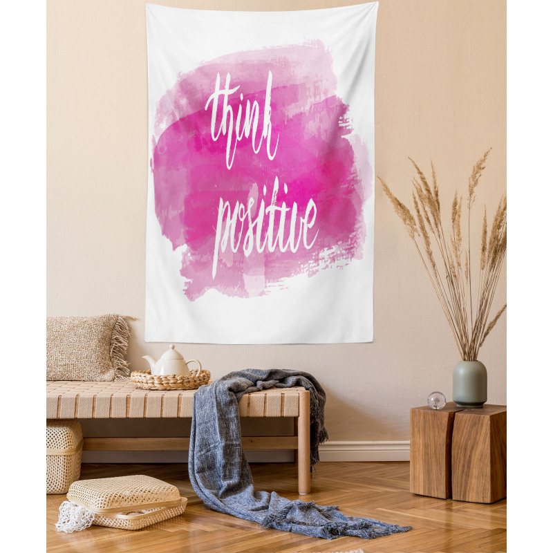 Calligraphy on Pink Tapestry