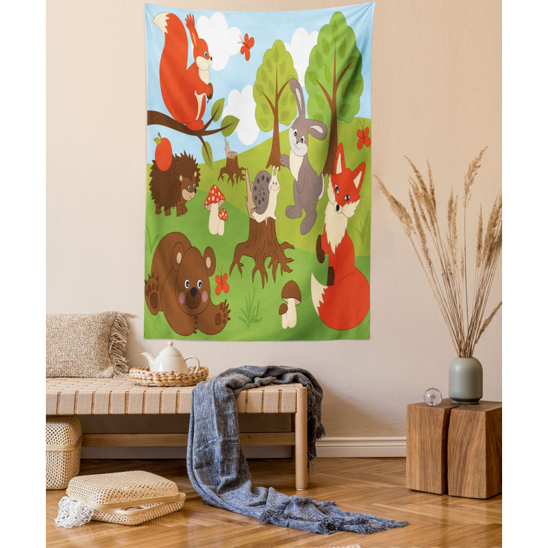 Woodland Fauna Tapestry