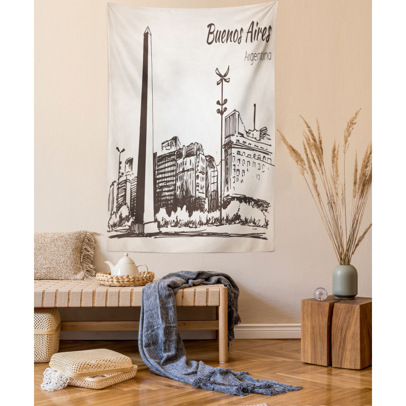 Buenos Aires City Monument Tapestry