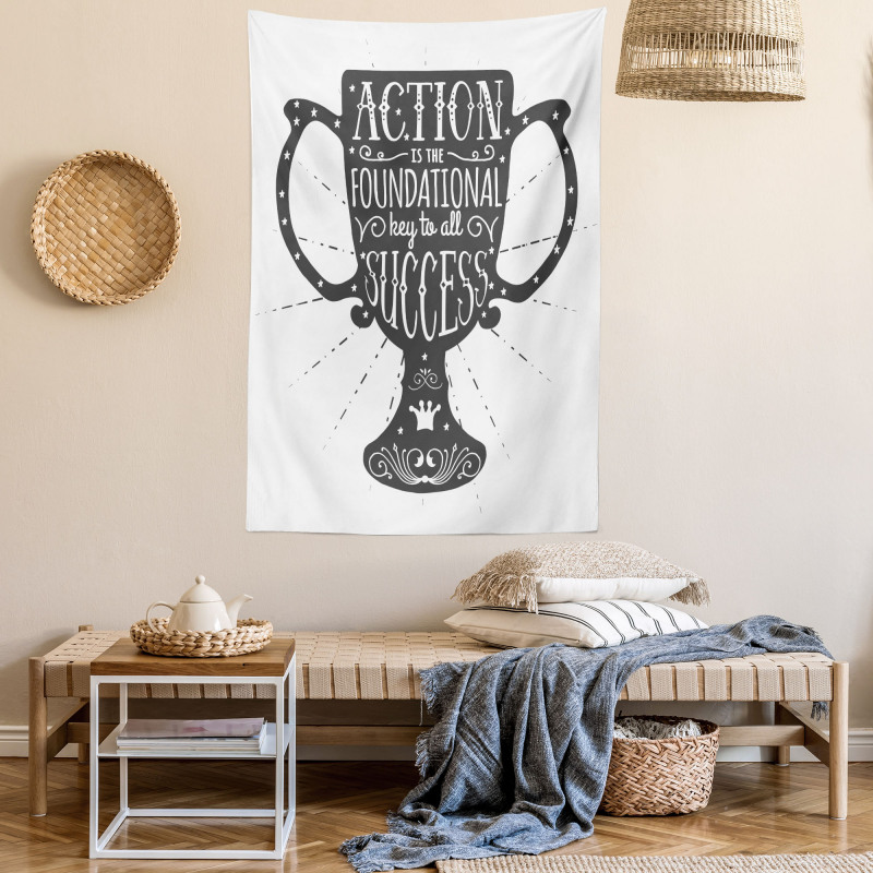 Motivational Saying Trophy Tapestry