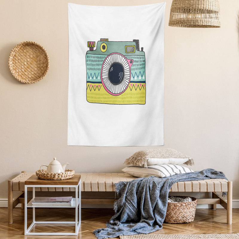 Nostalgic Photo Camera Tapestry