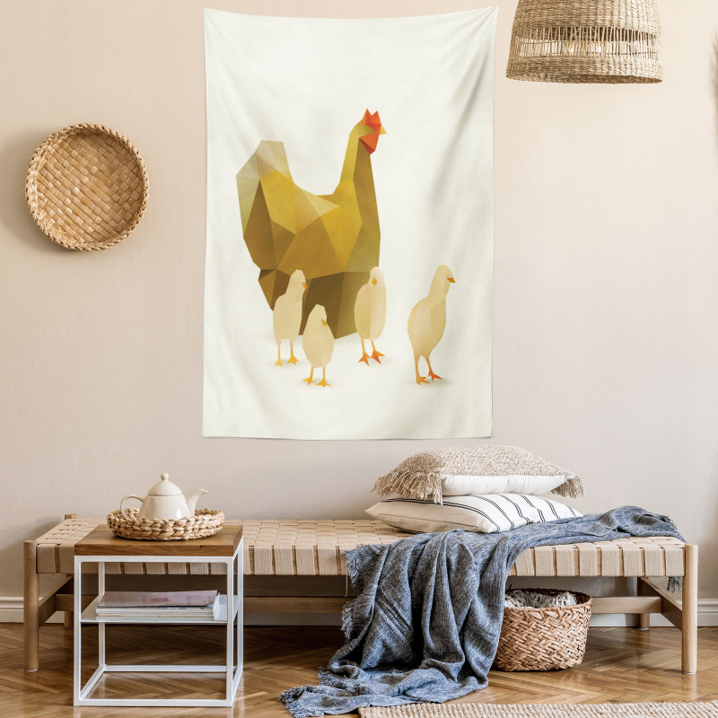 Polygonal Animal Art Tapestry