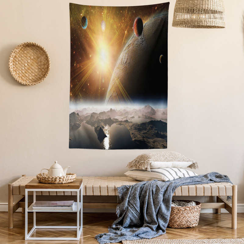 Moons Universe Earth Tapestry