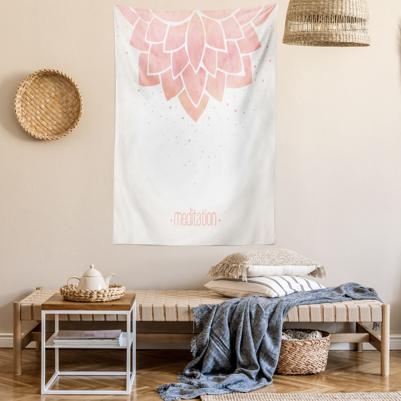 Meditation Lotus Flower Tapestry