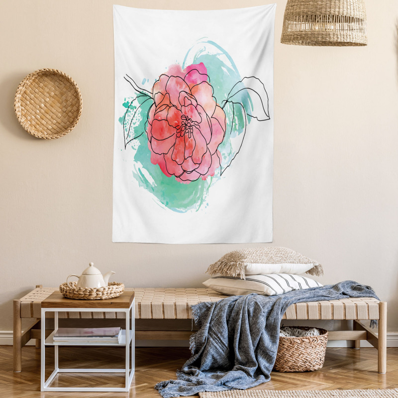 Camellia Grunge Art Tapestry