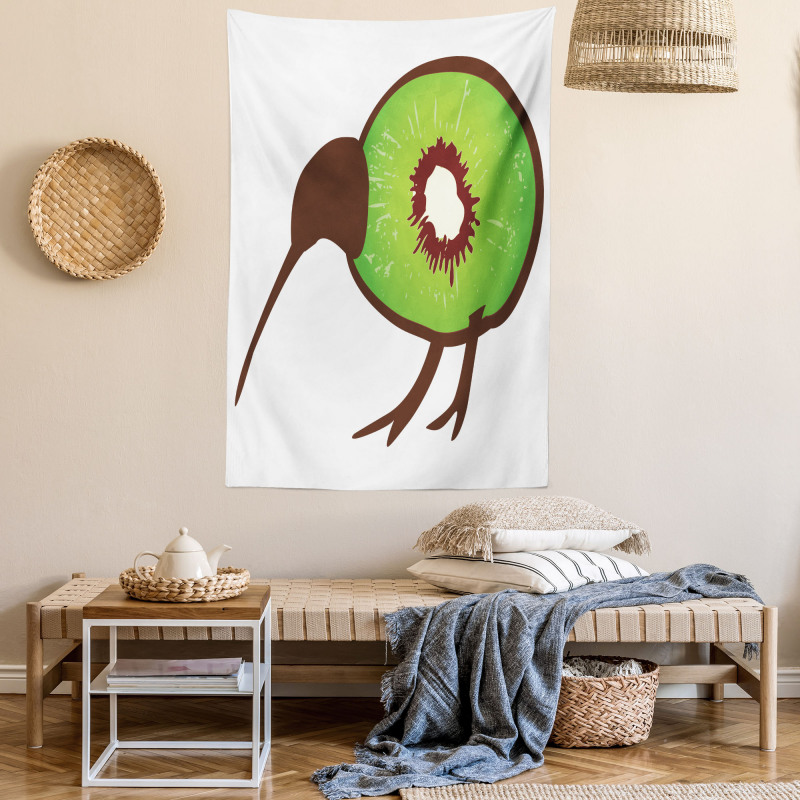 Small Bird and Fruit Slice Tapestry