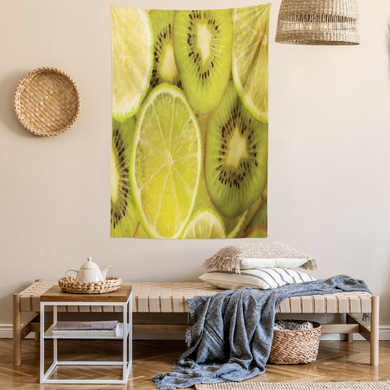 Close up Exotic Fruit and Lime Tapestry