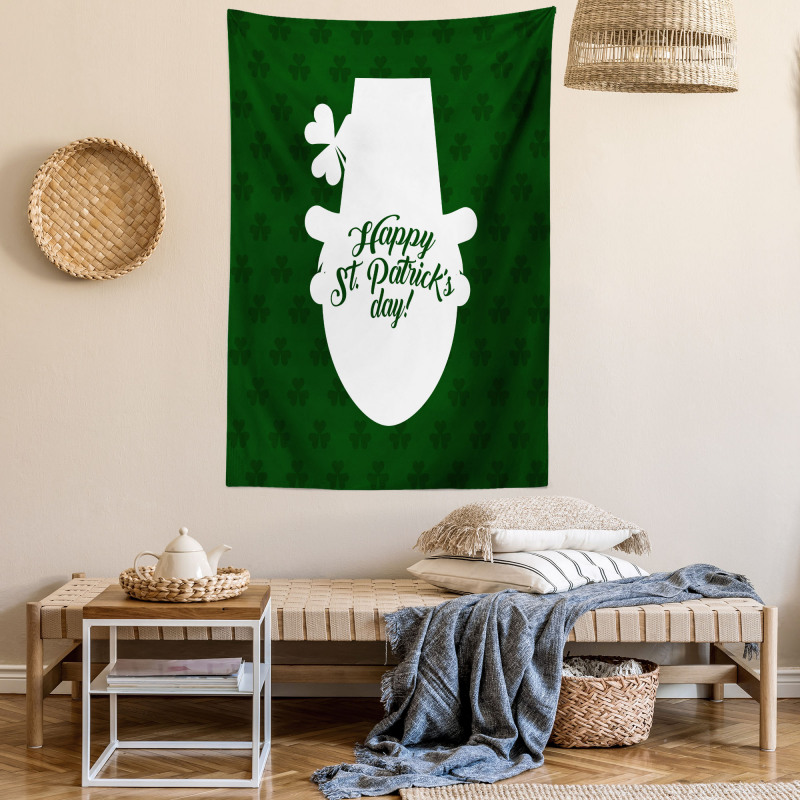 Leprechaun Hat and Clover Tapestry
