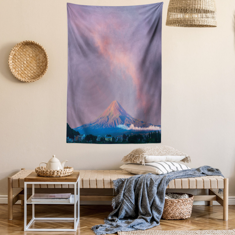 Sunrise Beams Volcanic Region Tapestry