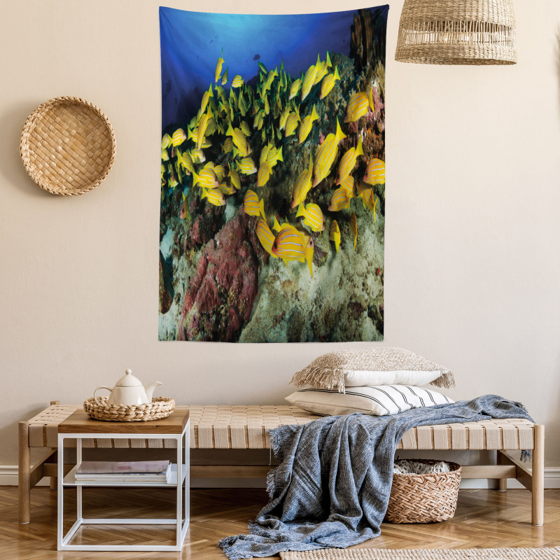 Tropical Fish Coral Reef Tapestry