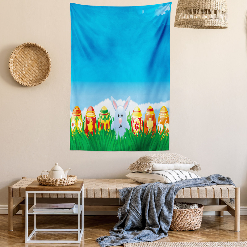 Cartoon Easter Rabbit Tapestry