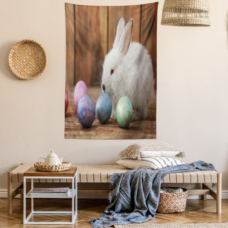 Rustic Egg Coloring Tapestry