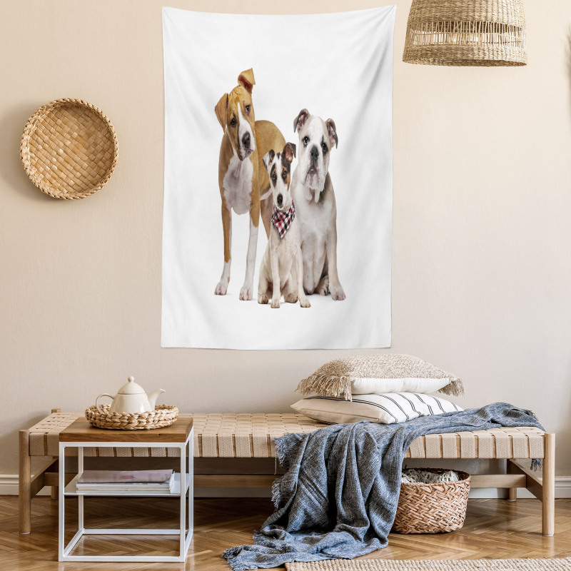 Funny Various Breeds of Dogs Tapestry