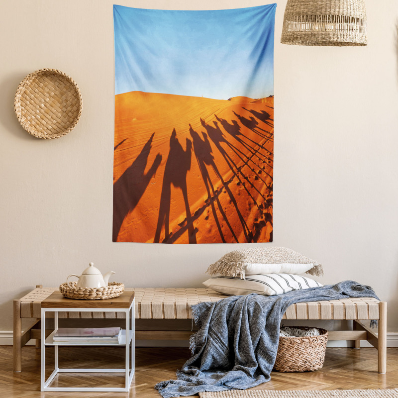 Camel Caravan Silhouette Tapestry