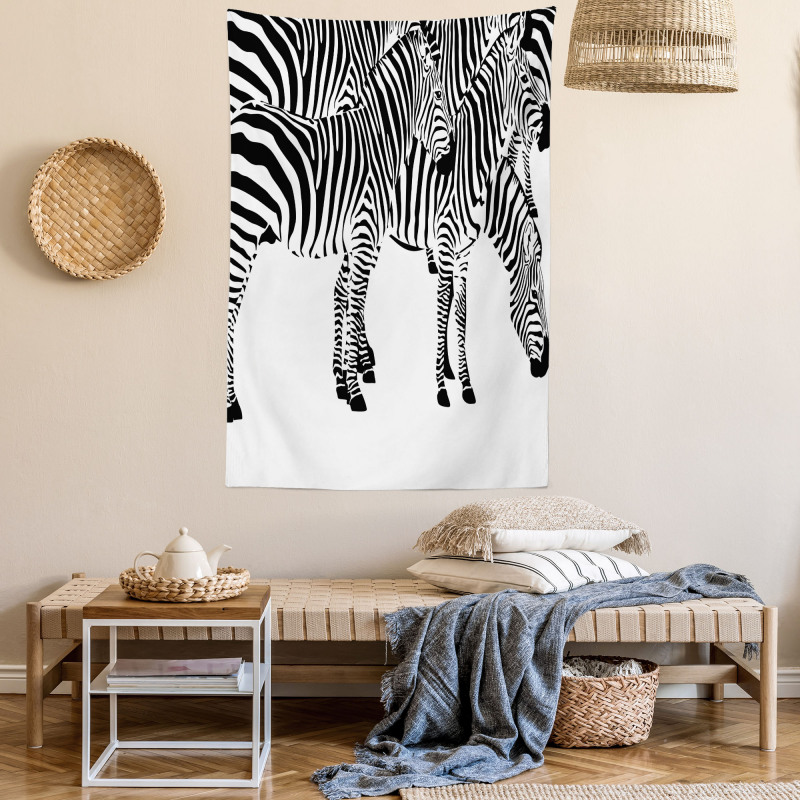 Wild Zebras Tapestry
