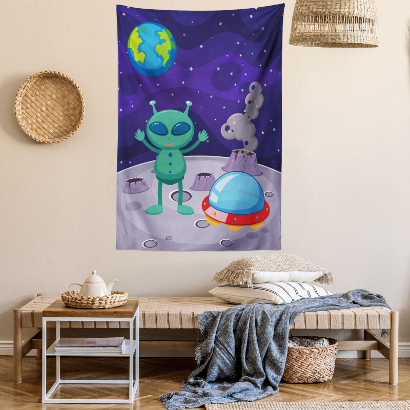 Vertical Shot Space Setting Tapestry