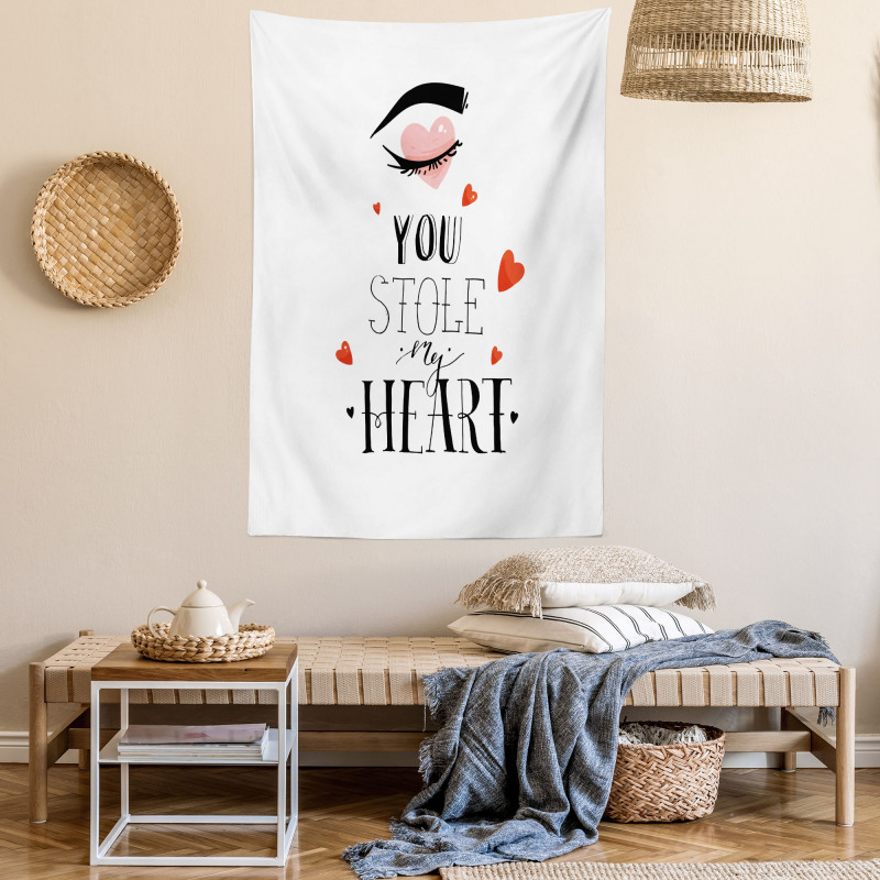 You Stole My Heart Woman Eye Tapestry