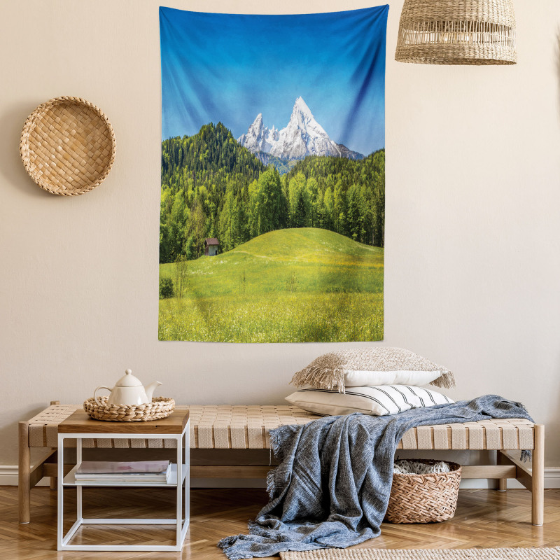 Bavarian Alps Village Tapestry