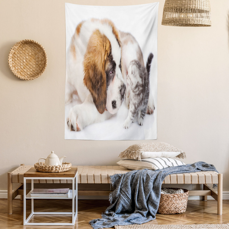 Sniffing Animals Photo Tapestry