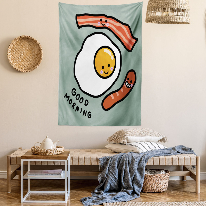 Morning Egg Sausages Tapestry