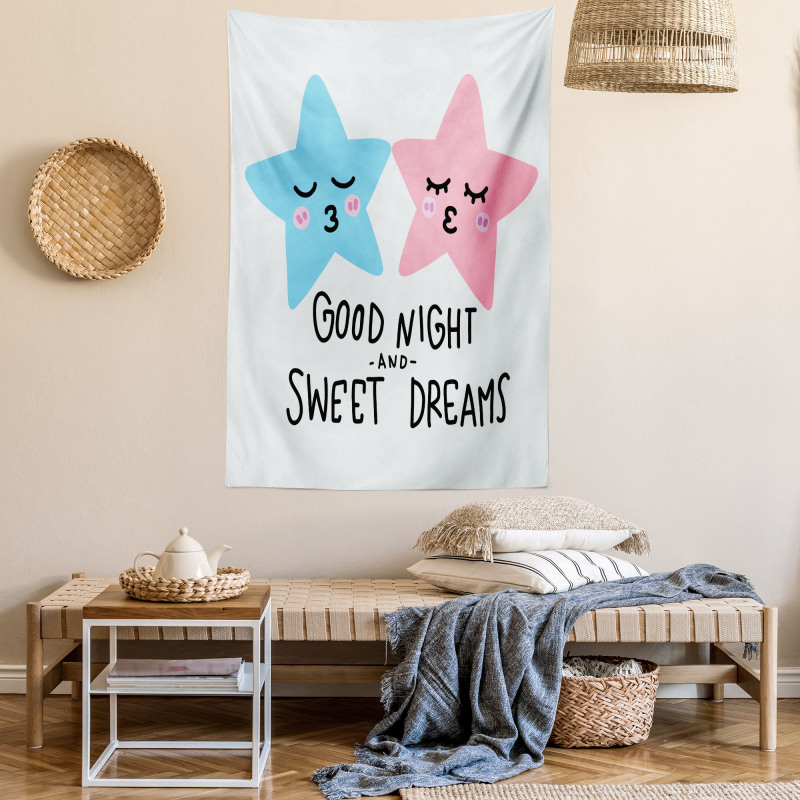 Dreams Stars Kiss Tapestry