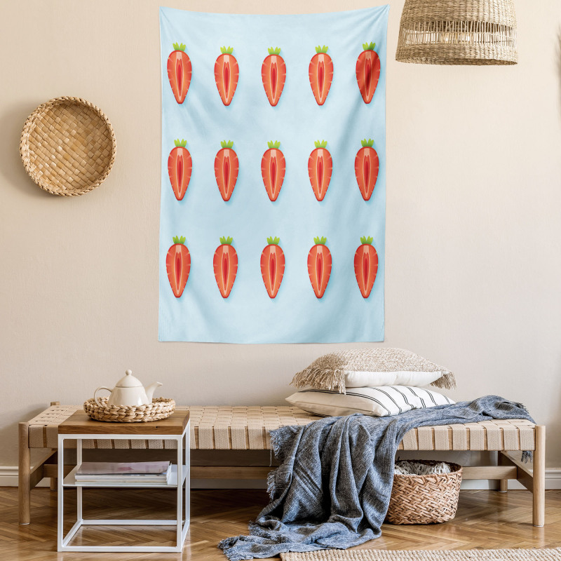 Symmetric Halved Strawberry Tapestry