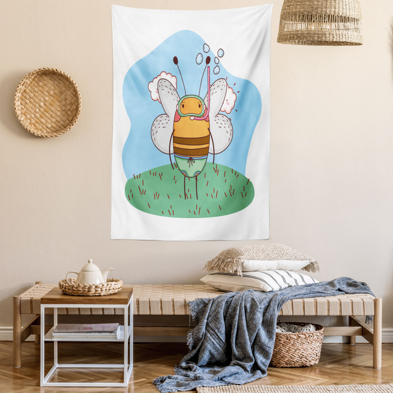 Character with Snorkel Tapestry