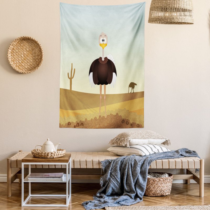 Front Portrait Desert Area Tapestry