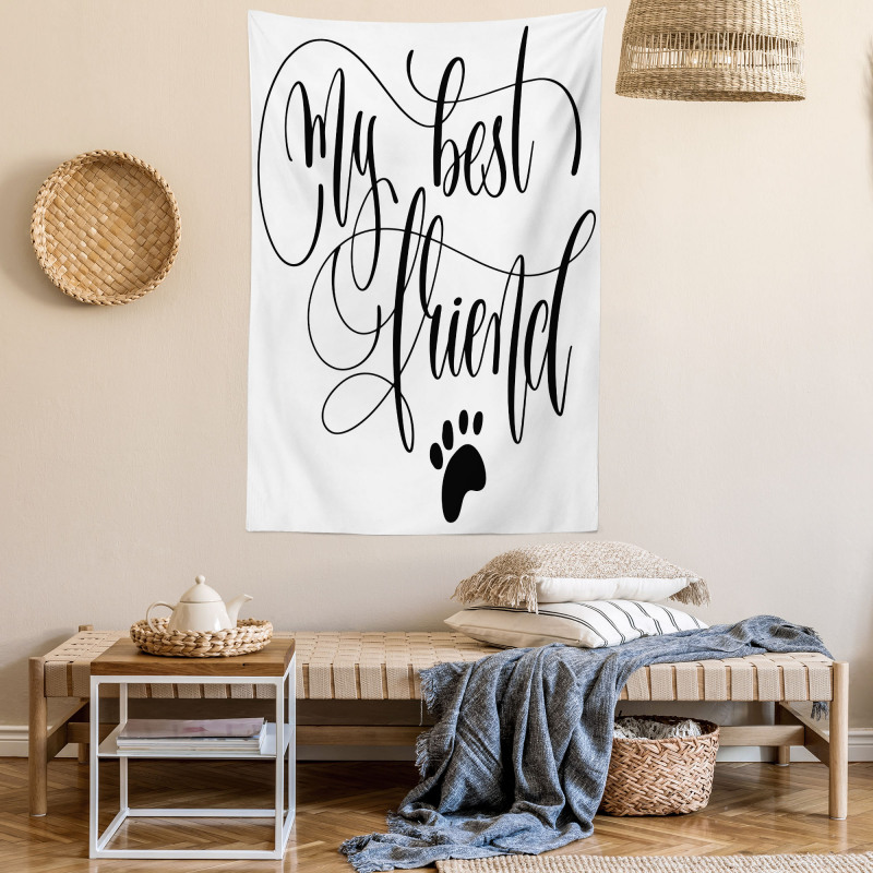 Positive Paws Words Tapestry