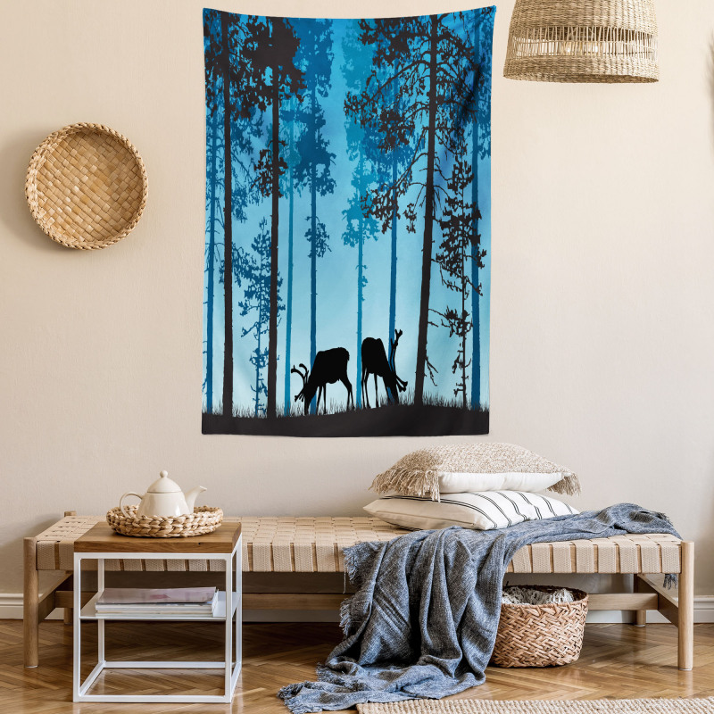 Wild Animal Elk Forest Tapestry