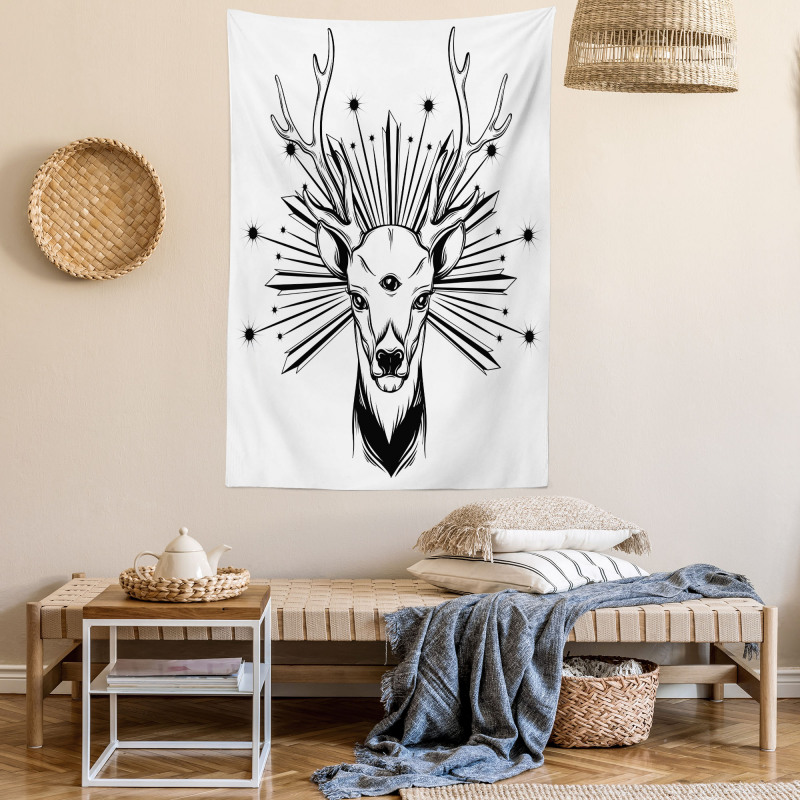 Elk Third Eye Occult Tapestry