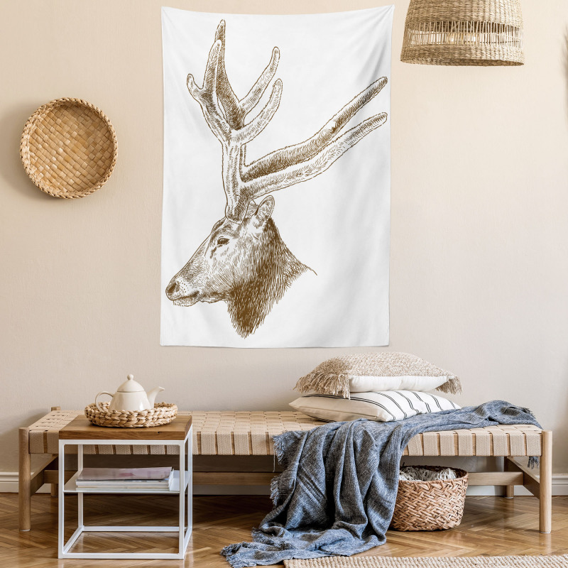 Wild Animal Engraving Tapestry