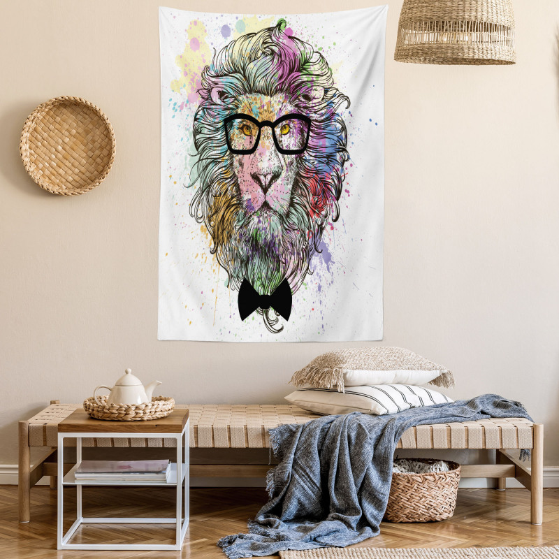 Lion Bow Creative Splashes Tapestry