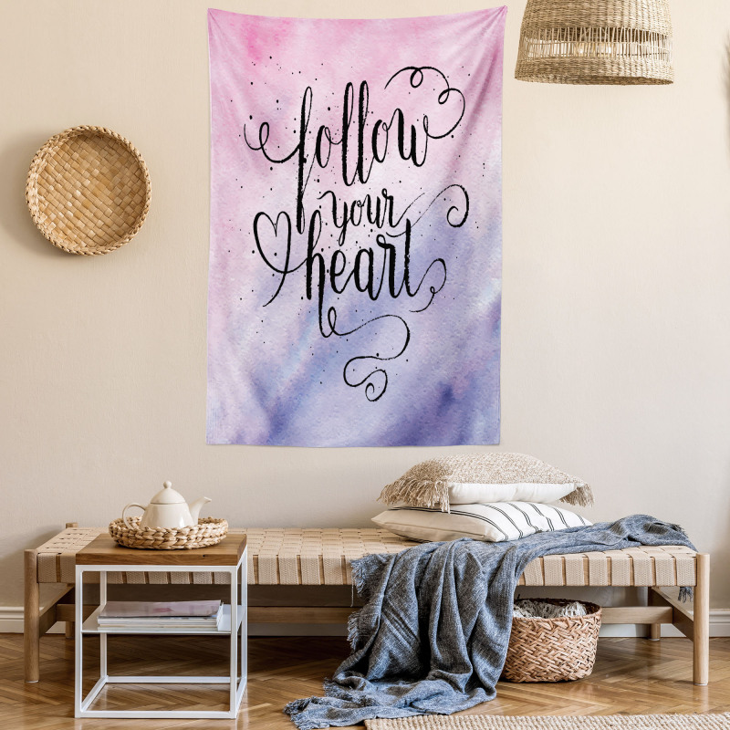 Follow Your Heart Words Tapestry