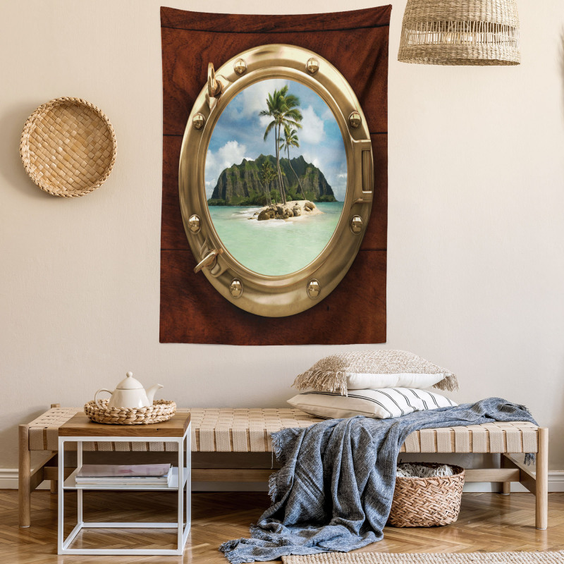 View of Deserted Island Tapestry