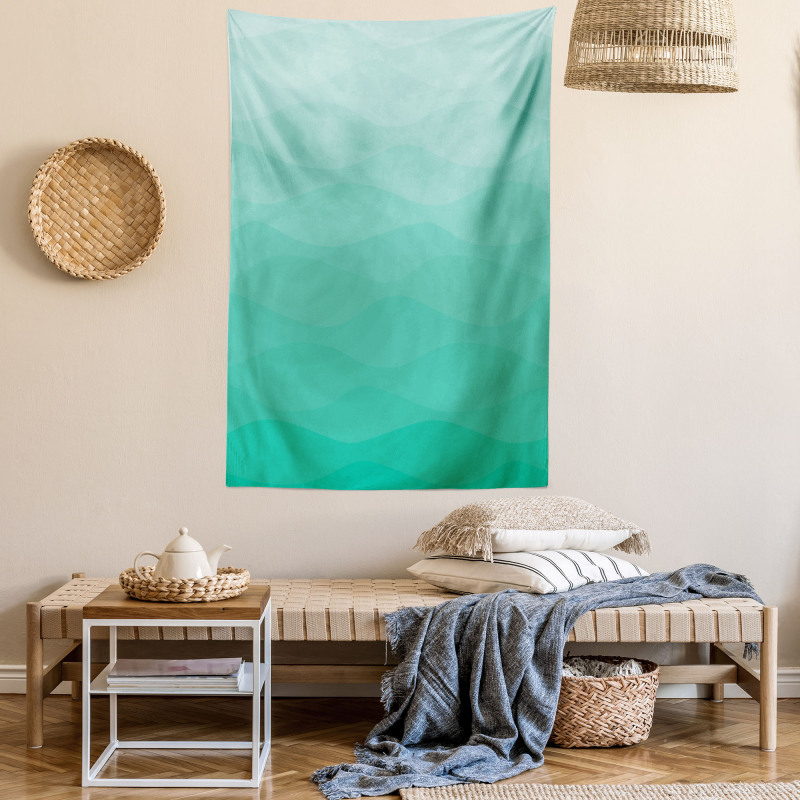 Tender Color Change Waves Art Tapestry