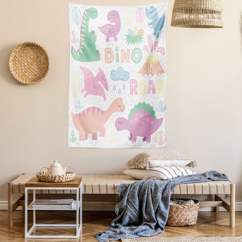 Baby T-Rex Nursery Theme Art Tapestry