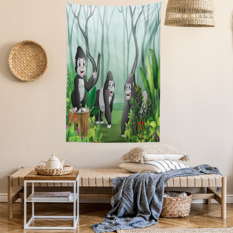 Orangutans in a Forest Tapestry