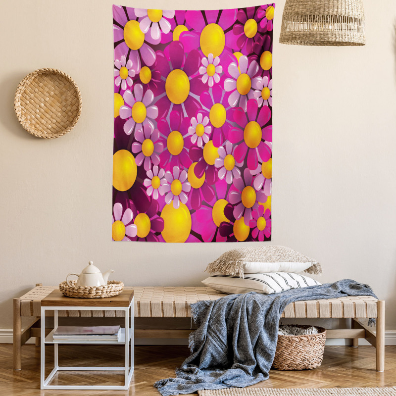 Flourish Flowers Cartoon Tapestry